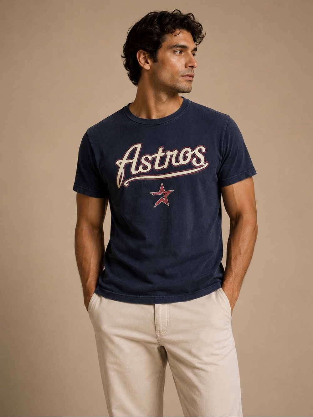 Houston Astros MLB Navy Graphic T-Shirt Men’s Medium